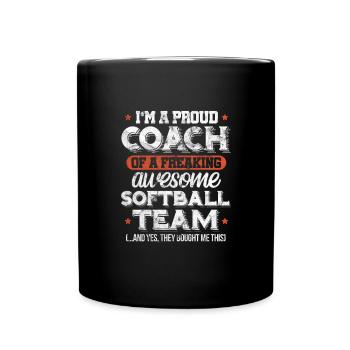 Entraîneur de softball - Mug uni - noir - Devant