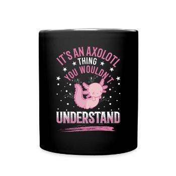 Axolotl Queue Cadeau Amphibien Axolotl - Mug uni - noir - Devant