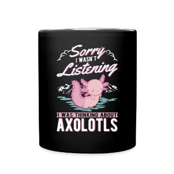 Axolotl Queue Cadeau Amphibien Axolotl - Mug uni - noir - Devant