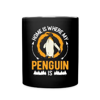 Home is where my penguin is - Full Colour Mug - black - Front