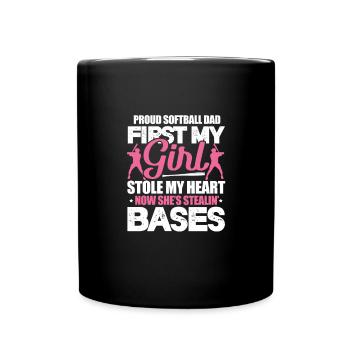Softball Spieler Baseball Sport Pitcher Geschenk - Tasse einfarbig - Schwarz - Vorne