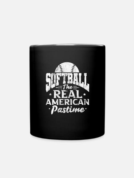 Softball - Tasse einfarbig - Schwarz
