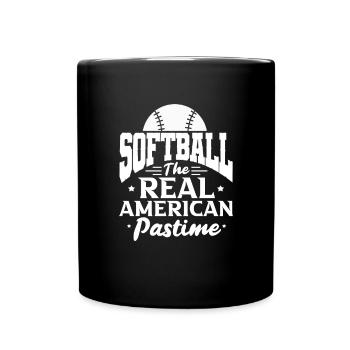 Softball Spieler Baseball Sport Pitcher Geschenk - Tasse einfarbig - Schwarz - Vorne