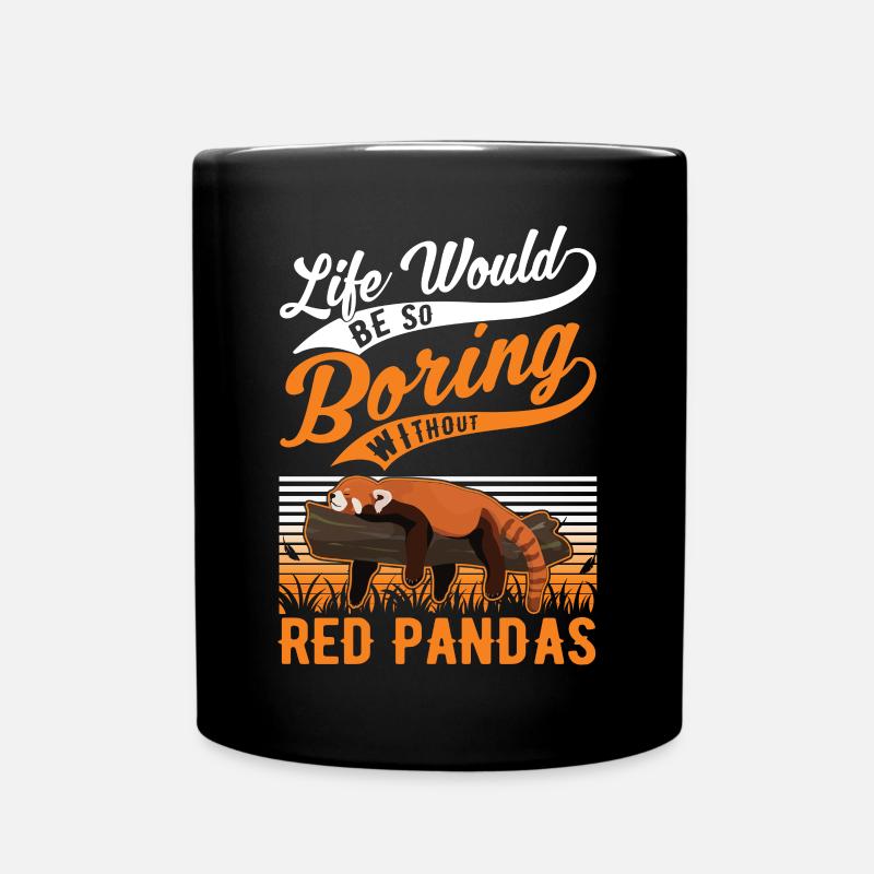 Red Panda Cadeau Chat Ours Panda Rouge - Mug uni - noir