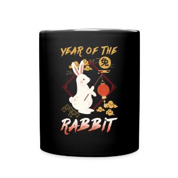 Hase Chinesisches Sternzeichen - Tasse einfarbig - Schwarz - Vorne