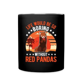 Red Panda Gift Cat Bear Red Panda - Full Colour Mug - black - Front