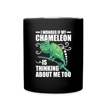 Caméléon Cadeau Caméléon - Mug uni - noir - Devant