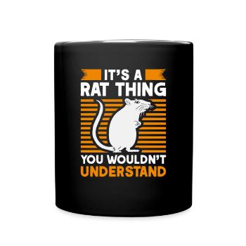 This is a rat thing rat owner - Full Colour Mug - black - Front