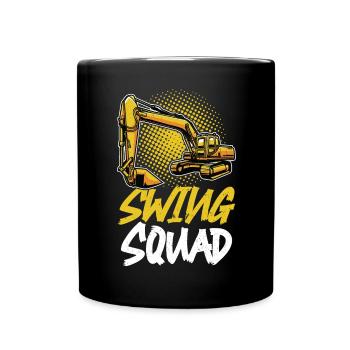 Swing Squad - Opérateur d’excavatrice - Mug uni - noir - Devant