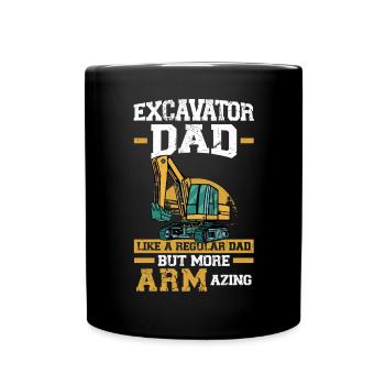 ARMazing Excavator Dad - Tasse einfarbig - Schwarz - Vorne