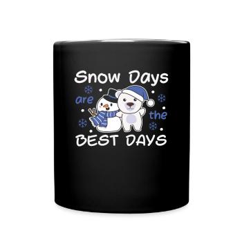Eisbär Snow Days are the best days Winter - Full Colour Mug - black - Front