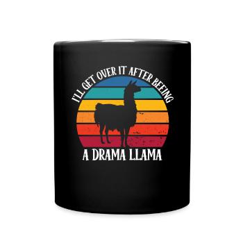 Drame Lama Je vais m’en remettre Alpaga - Mug uni - noir - Devant