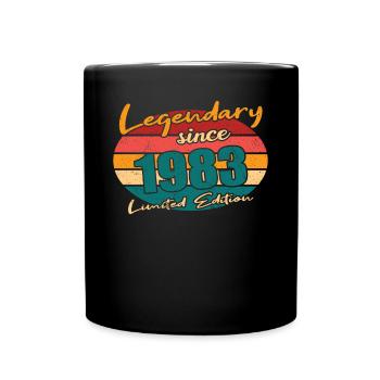 40e anniversaire né en 1983 Légendaire depuis 1983 - Mug uni - noir - Devant