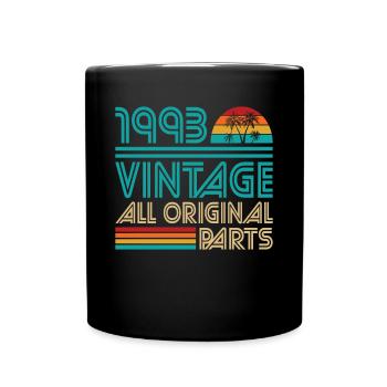 30th Birthday Vintage 1993 All Original Parts - Full Colour Mug - black - Front