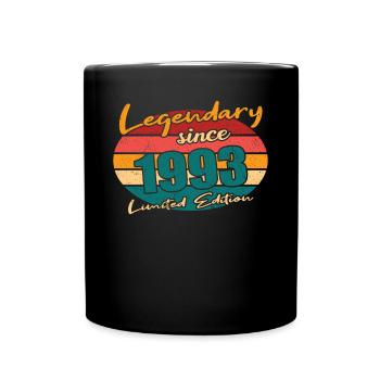30e anniversaire né en 1993 Légendaire depuis 1993 - Mug uni - noir - Devant