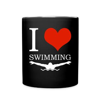 Shimmer Swimming I Love Swimming - Full Colour Mug - black - Front