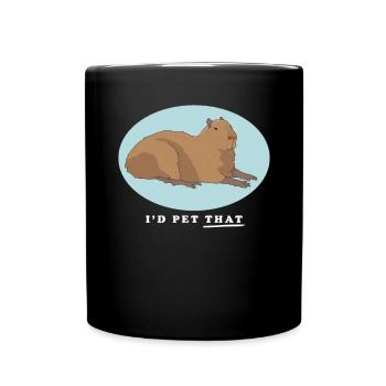 Capybara capybara | Capybaras Gift - Full Colour Mug - black - Front