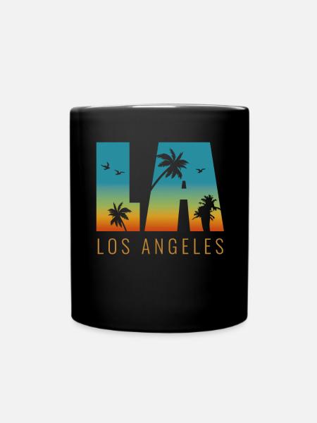 Los Angeles La Kalifornien Geschenk - Tasse einfarbig - Schwarz