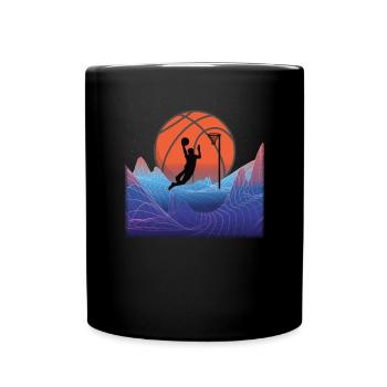 Basketball Geschenkidee Sport Design - Tasse einfarbig - Schwarz - Vorne