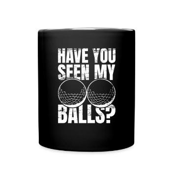 Lustiger Golfer Witz - Tasse einfarbig - Schwarz - Vorne