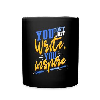 Schriftsteller Schreiben Journalist Buchautor - Tasse einfarbig - Schwarz - Vorne