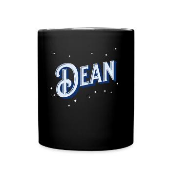 Dean Namen personalisiert - Tasse einfarbig - Schwarz - Vorne