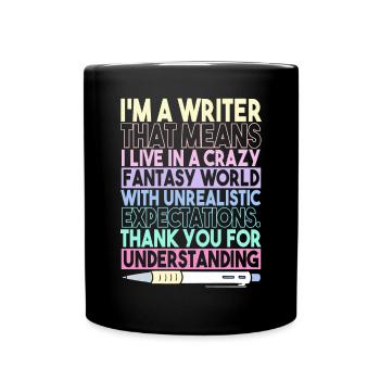 Auteur de livres Romancier | Je suis un écrivain - Mug uni - noir - Devant
