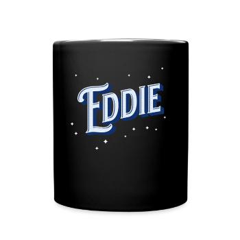 Eddie Namen personalisiert - Tasse einfarbig - Schwarz - Vorne