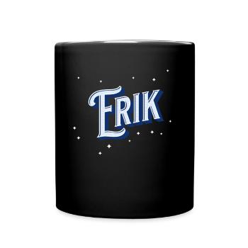 Nom Erik personnalisé - Mug uni - noir - Devant