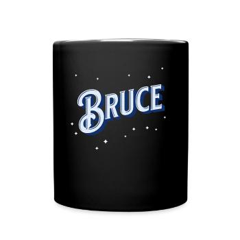 Bruce Namen personalisiert - Tasse einfarbig - Schwarz - Vorne