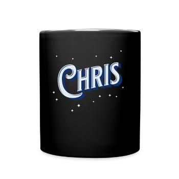 Chris Namen personalisiert - Tasse einfarbig - Schwarz - Vorne