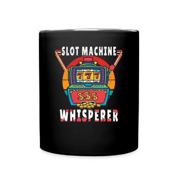 Kasino Glücksspiel Spielautomat Kartenspiel - Tasse einfarbig - Schwarz - Vorne