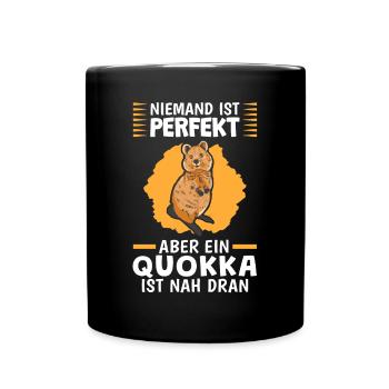 Quokka sind perfekt australisches Beuteltier - Tasse einfarbig - Schwarz - Vorne