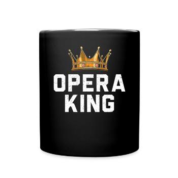 Opéra King Musique Voix Théâtre Chanteur d’opéra - Mug uni - noir - Devant