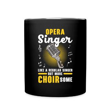 Chanteur d’opéra Un chanteur régulier mais plus choral - Mug uni - noir - Devant