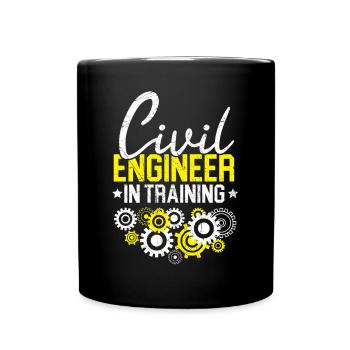 Civil Engineer In Training Civil Engineering - Full Colour Mug - black - Front