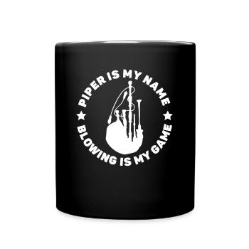 Bagpipes Scottish Bagpipes Player Music - Full Colour Mug - black - Front