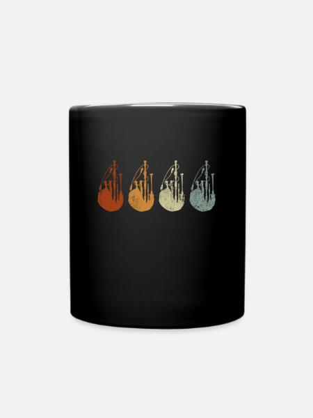 Retro Dudelsack - Dudelsack Schottische Musik - Tasse einfarbig - Schwarz