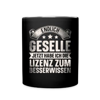 Geselle 2023 Gesellenprüfung - Tasse einfarbig - Schwarz - Vorne