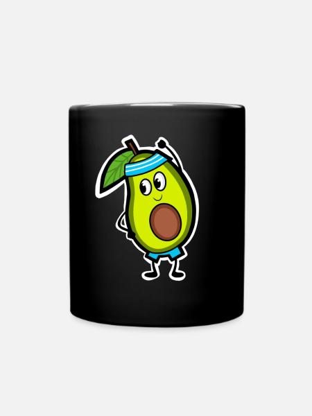 Aerobik Avocado - Tasse einfarbig - Schwarz