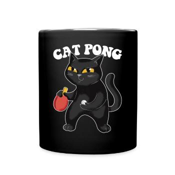 Tennis de Table Chat Ping-Pong Tenue Cat Pong - Mug uni - noir - Devant