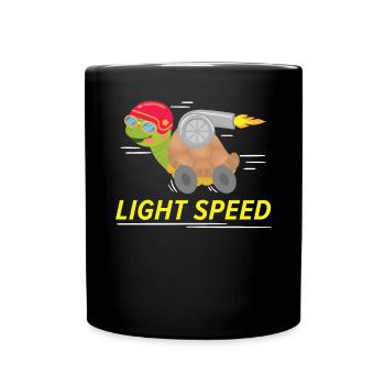Light Speed Turtle Lover Tortoise Marine Biology - Mug uni - noir - Devant