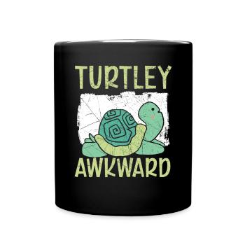 Tortue tortue maladroite tortue biologie marine - Mug uni - noir - Devant