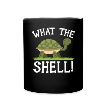 What The Shell Turtle Tortoise Marine Biology - Full Colour Mug - black - Front