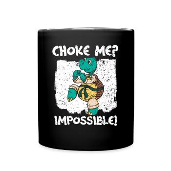 Choke Me Impossible Turtle Tortoise Marine Biology - Full Colour Mug - black - Front