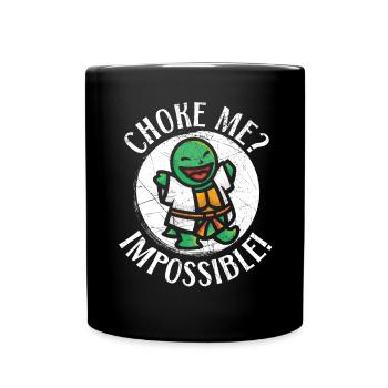 Choke Me Impossible Turtle Tortoise Marine Biology - Full Colour Mug - black - Front