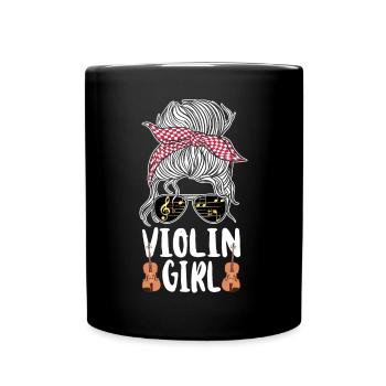 Violin Violinist Girl Sunglasses - Full Colour Mug - black - Front