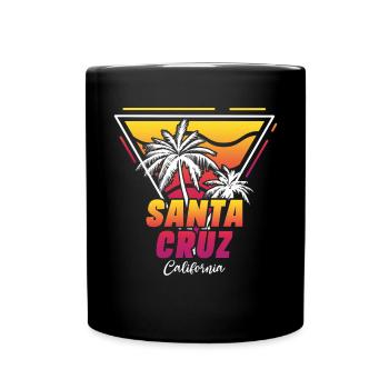 Santa Cruz California Summer Sun Palms Strand - Tasse einfarbig - Schwarz - Vorne