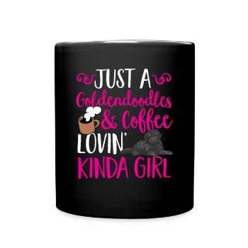 Chien Doodle Black Goldendoodle - Mug uni - noir - Devant
