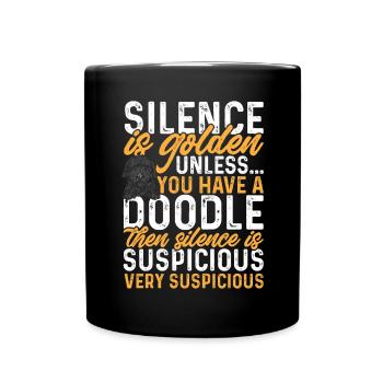 Chien Doodle Black Goldendoodle - Mug uni - noir - Devant
